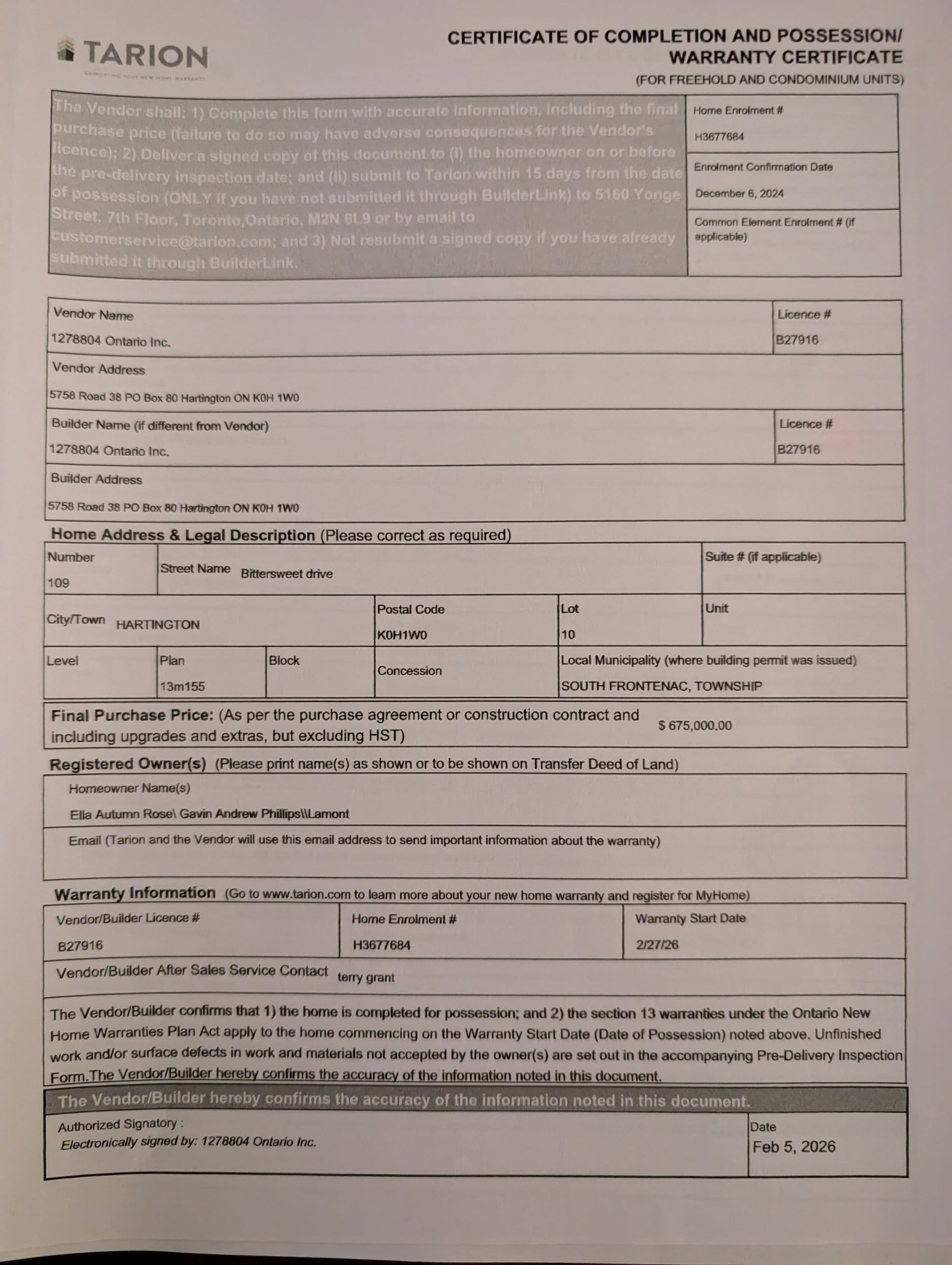 106 BITTERSWEET Road, Frontenac, ON K0H 1W0