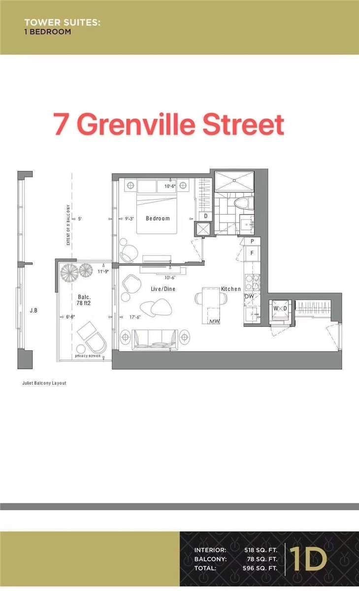 7 Grenville Street 1212, Toronto C01, ON M4Y 0E9